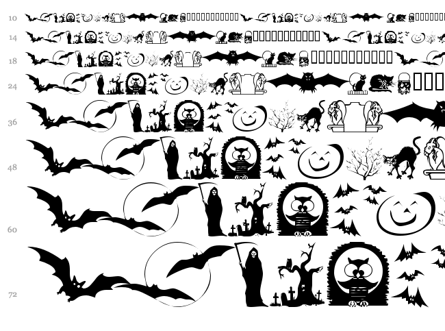 KR Boo Lane font waterfall